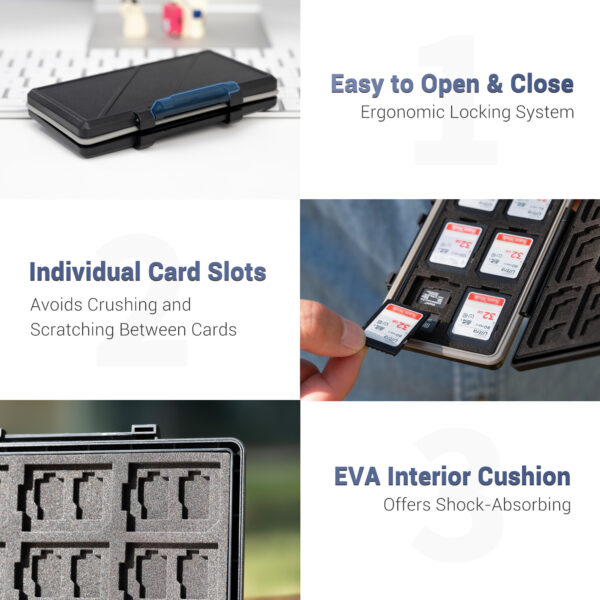 JJC Memory Card Case for for SD card and MSD(TF) card storage - Image 3
