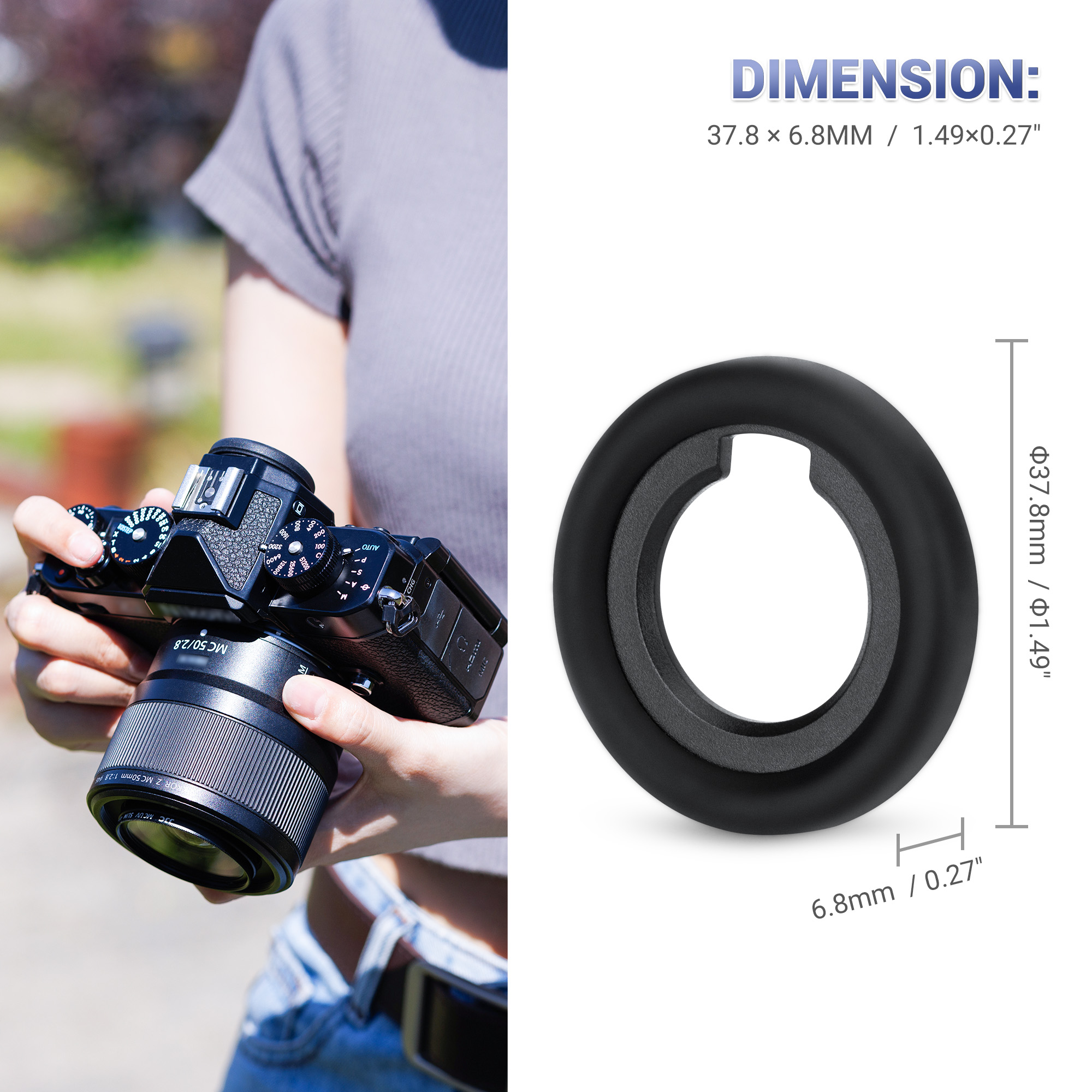 (2 PACK) Soft Silicone Eyecup Eyepiece for Replacement Nikon DK-33 for Z9  Z8 Zf Mirrorless Camera
