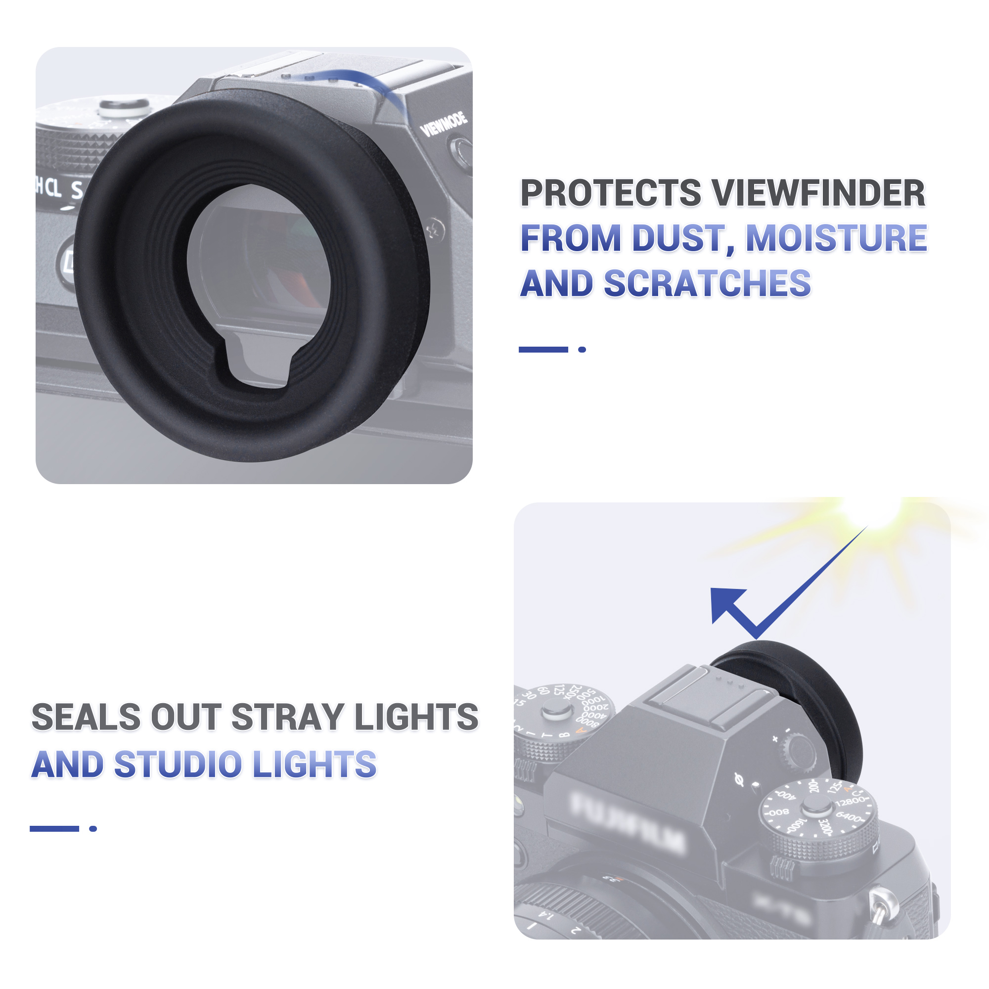 JJC Oculare In Silicone Morbido Per Fujifilm - Compatibile Con GFX E Serie X - Nero - Foto 3