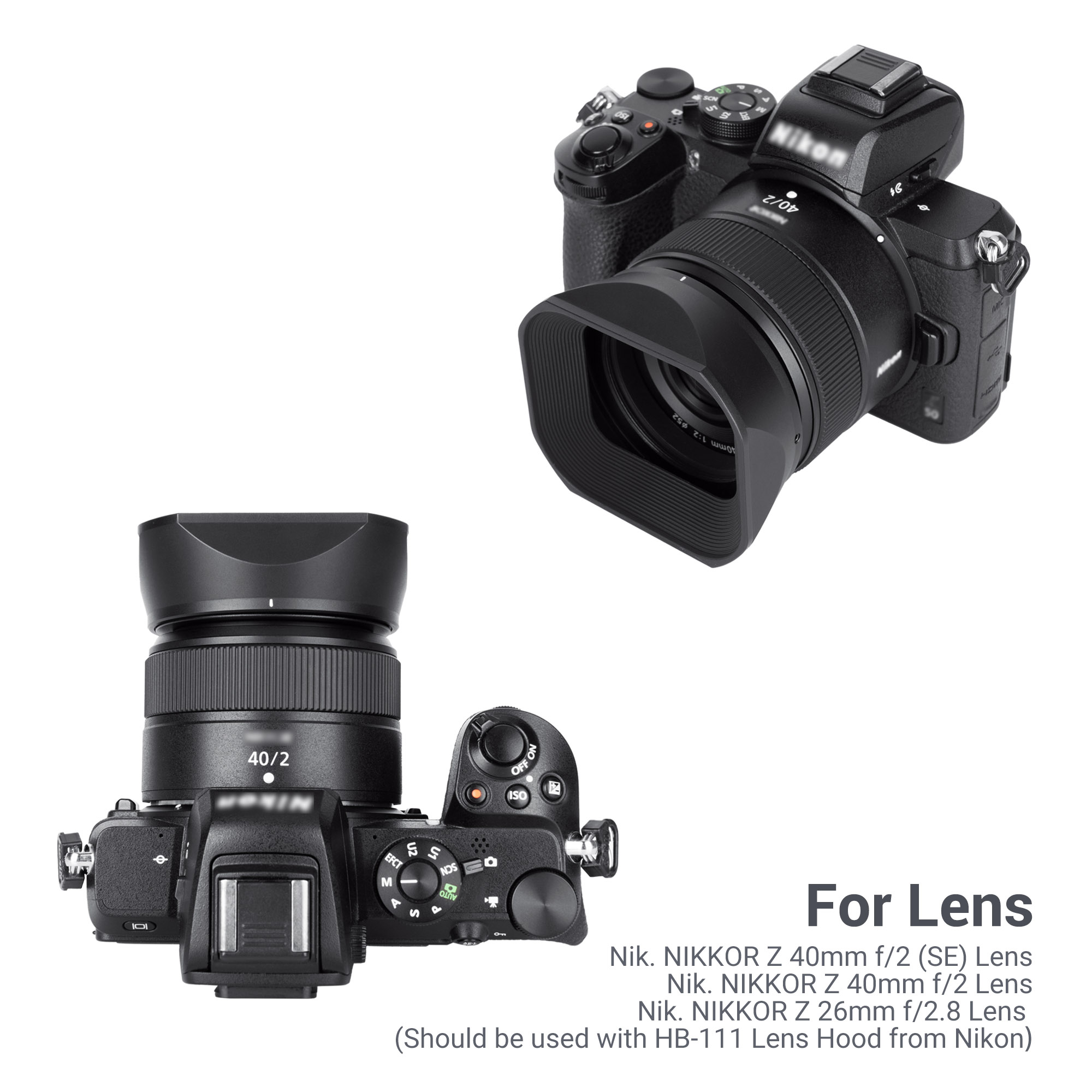 Nikon 50mm Metal Lens Hood For Nikon 50mm HR-2