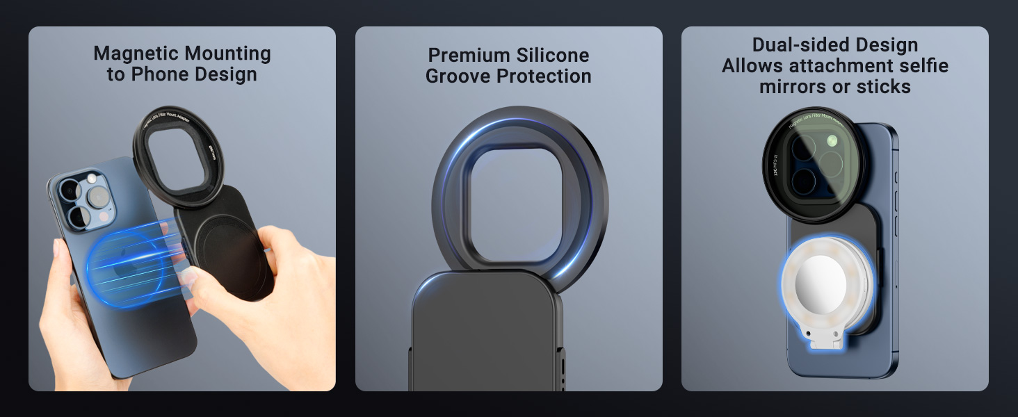 JJC Magnetic Cell Phone 67mm Filter Adapter Compatible with