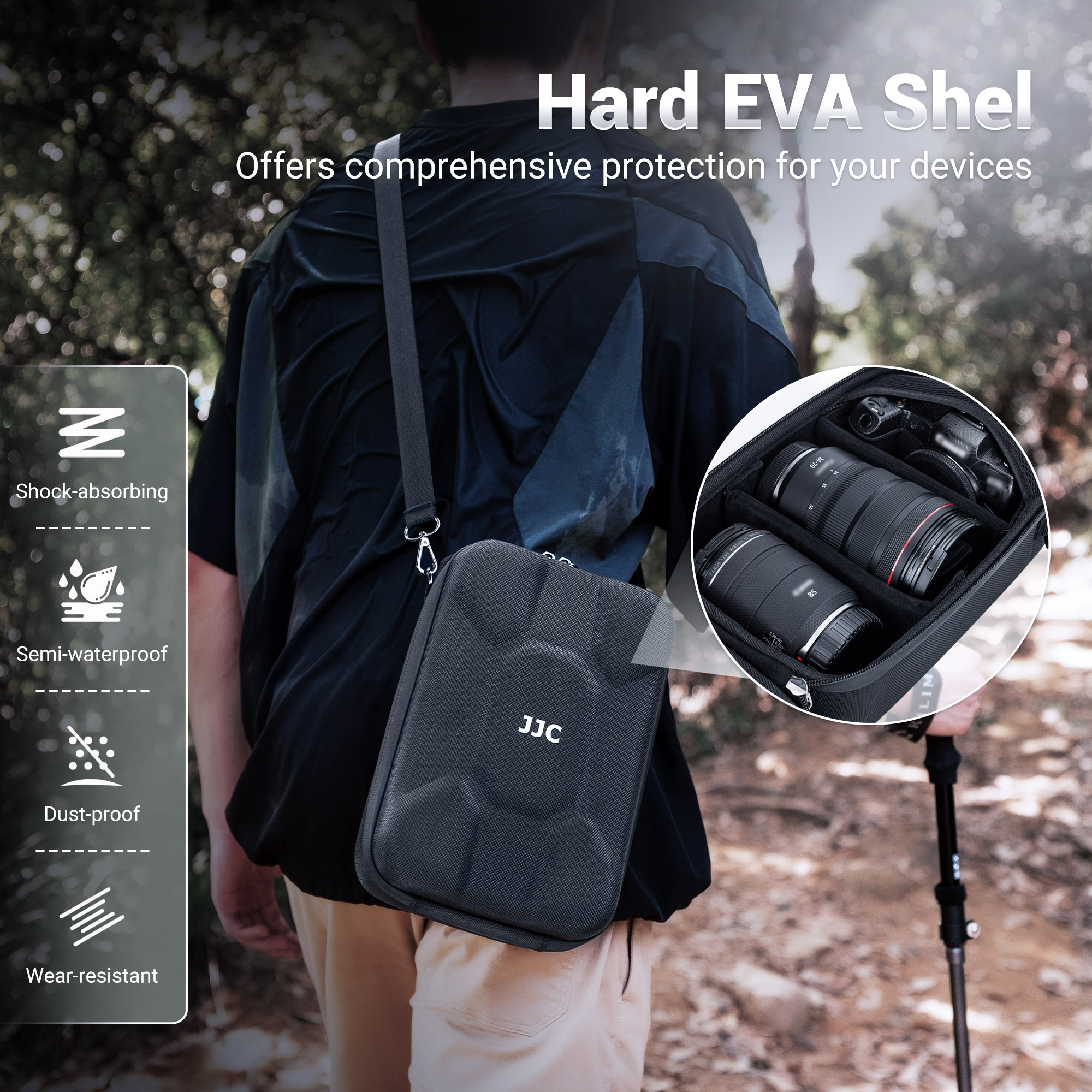 Sac à Dos Appareil Photo 25L - K&F Concept - avec Housse de Protection pour Canon/Nikon/Sony/DJI Mavic, Ordinateur Portable, Drones - Appareil Photo