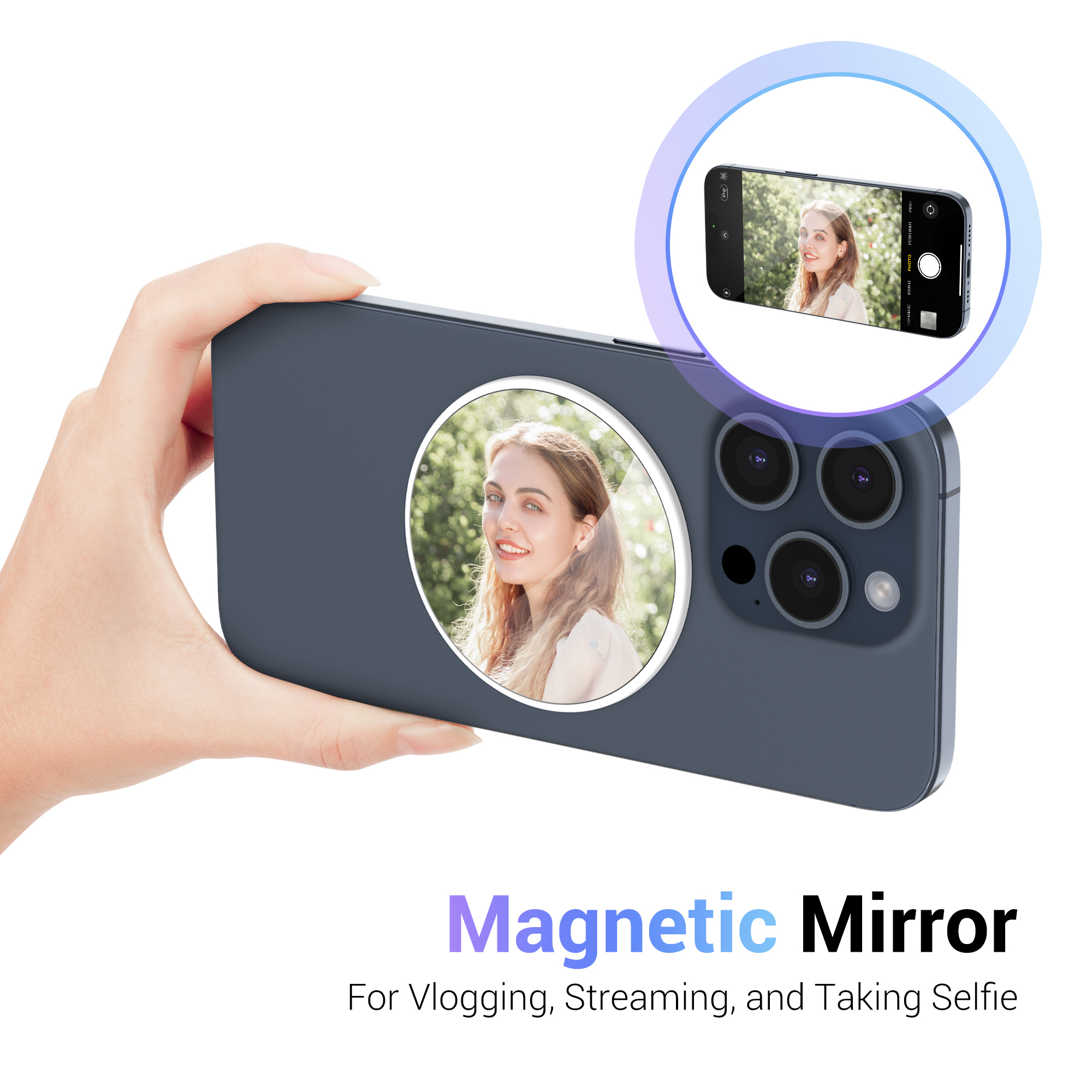 Mirror Effect Ios 14 Mirror Camera Magnetic Selfie Mirror