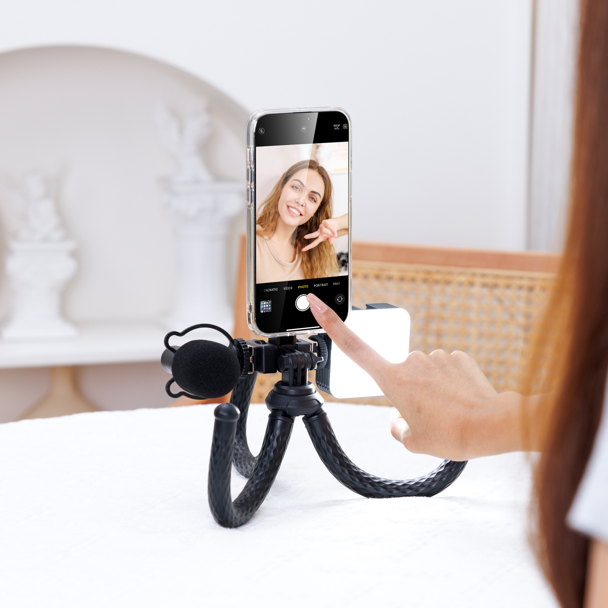 JJC Flexible Tripod for iPhone with Mag-Safe, Action Cameras, and