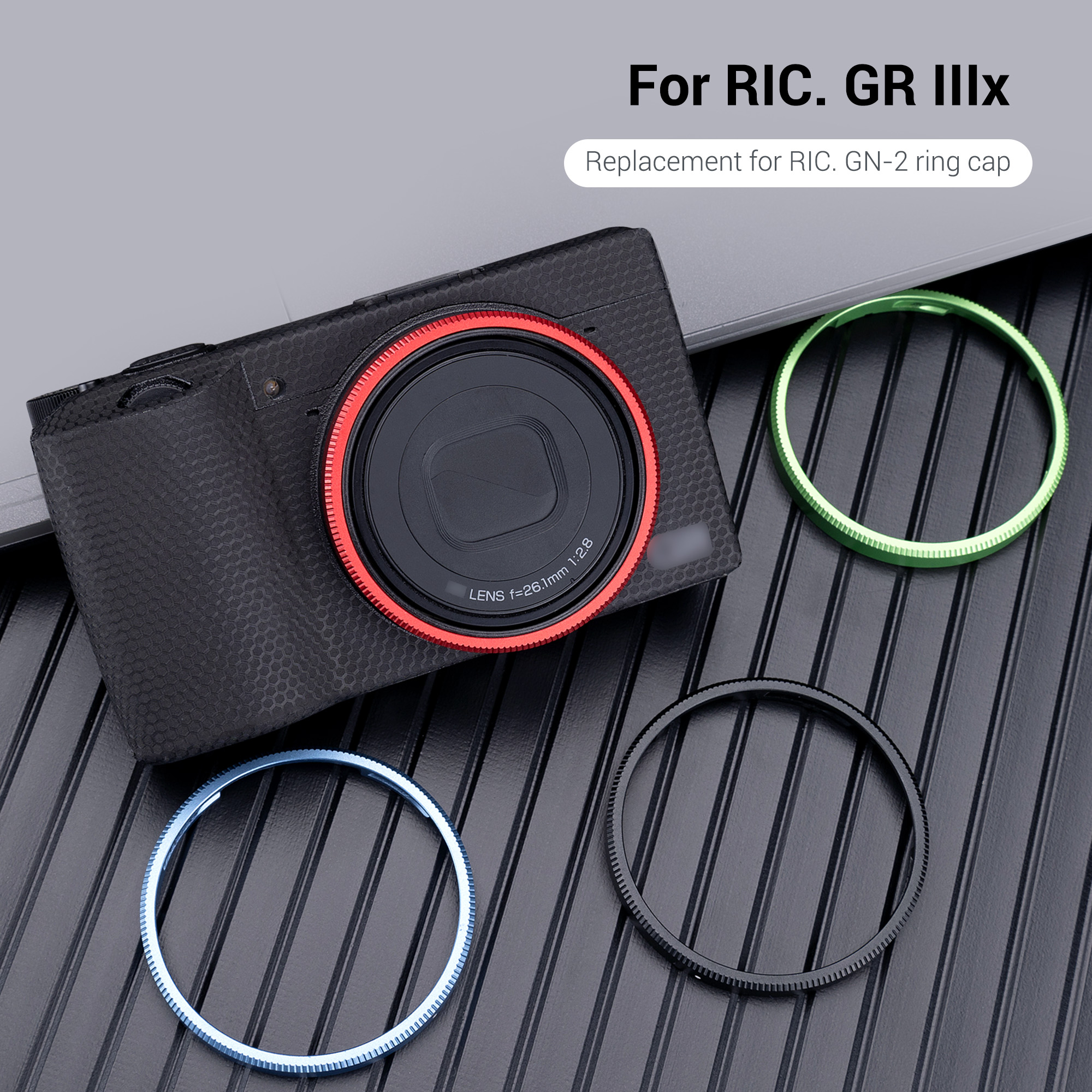 JJC Ricoh GR IIIx GR IIIx HDF GR3x GR3x HDF Lens Decoration Ring 