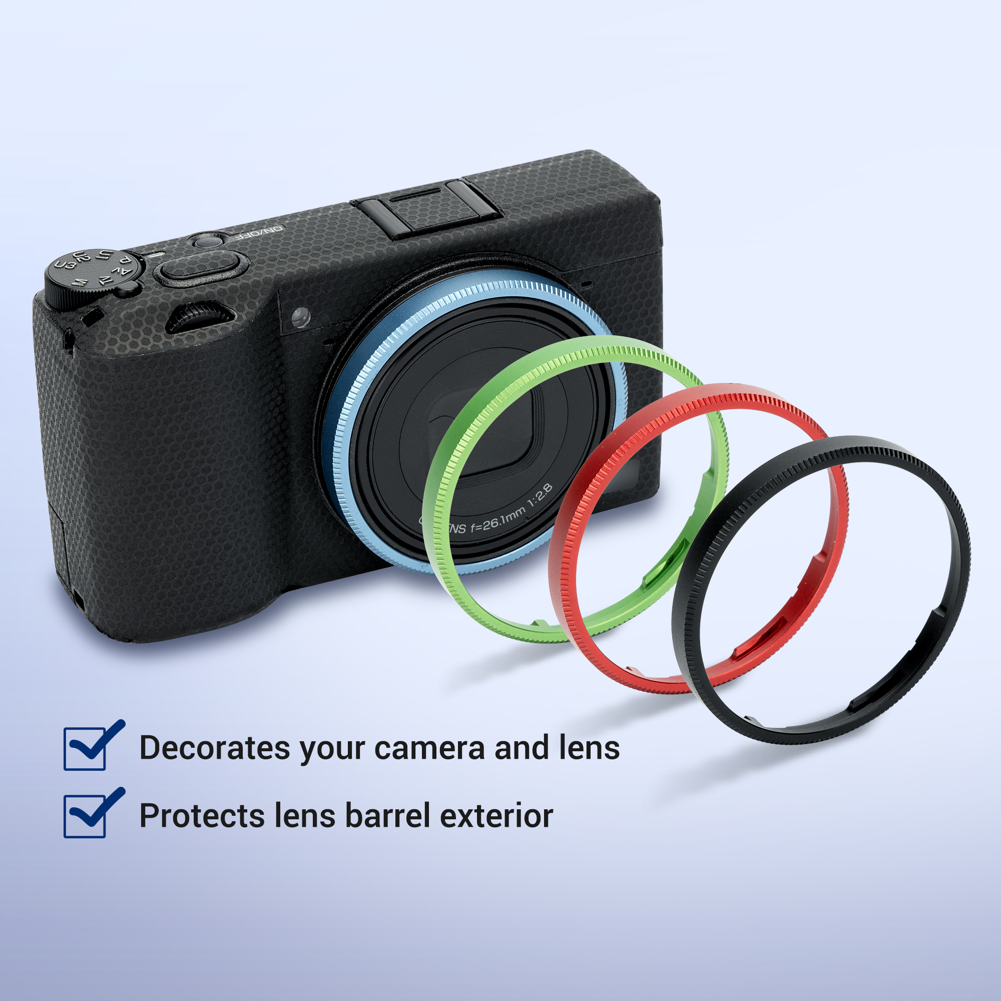 JJC Ricoh GR IIIx GR IIIx HDF GR3x GR3x HDF Lens Decoration Ring 
