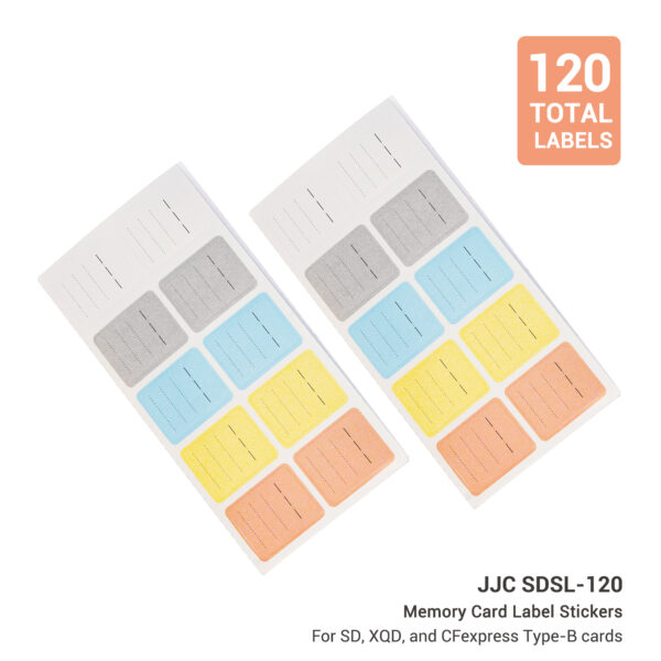 JJC 120 SD Memory Card Labels