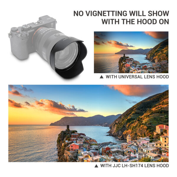 JJC Bayonet ALC-SH174 Lens Hood for Sony FE 20-70mm F4 G（SEL2070G），Replaces for Sony ALC-SH174 Lens Hood - Image 5