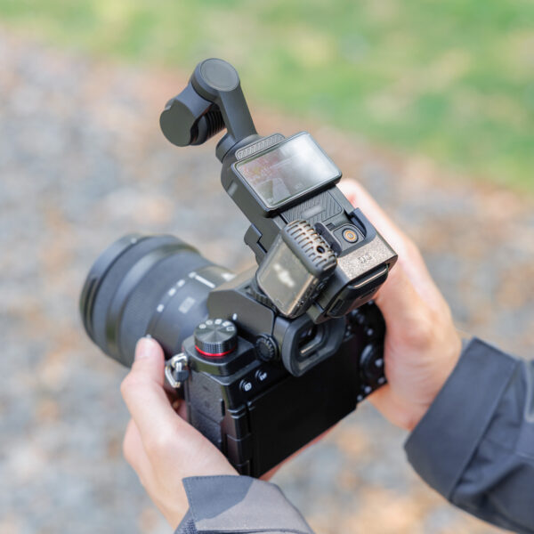 JJC Lightweight Pocket3 Cage with Detachable Cold Shoe Mount Adapter & 1/4" 20, Expansion Adapter Holder for Tripod & DSLR Hot Shoe Mount - Image 9