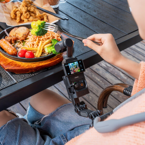 JJC Lightweight Pocket3 Cage with Detachable Cold Shoe Mount Adapter & 1/4" 20, Expansion Adapter Holder for Tripod & DSLR Hot Shoe Mount - Image 10