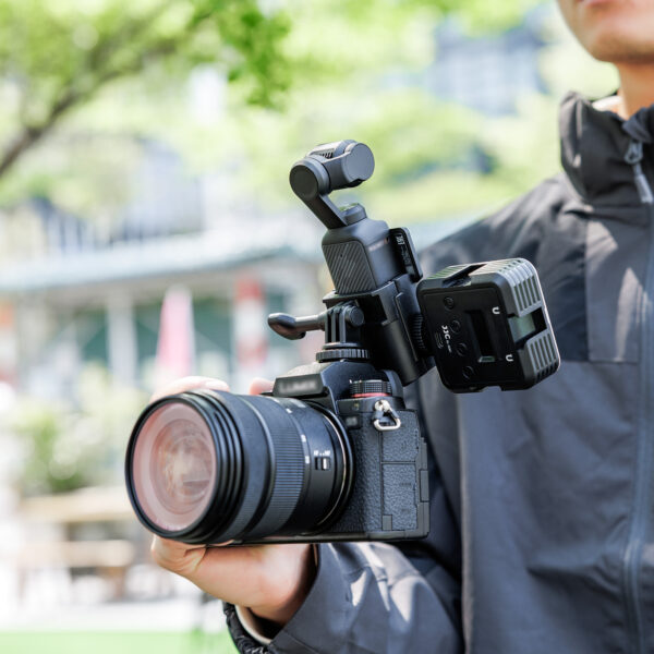 JJC Lightweight Pocket3 Cage with Detachable Cold Shoe Mount Adapter & 1/4" 20, Expansion Adapter Holder for Tripod & DSLR Hot Shoe Mount - Image 7