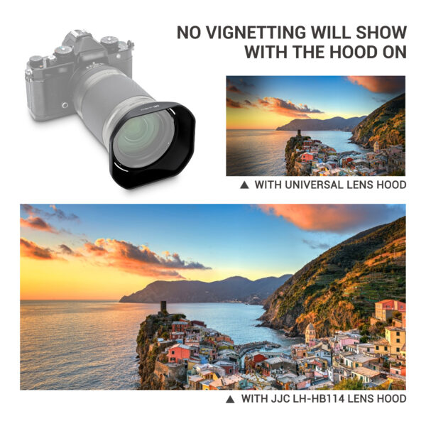 JJC Reversible Lens Hood Shade for Nikon Nikkor Z 24-120mm f/4 S, Nikkor Z 28-400mm f/4-8 VR Lens, Replaces Nikon HB-114 Lens Hood - Image 5