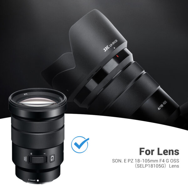 JJC ALC-SH128 Bayonet Reversible Lens Hood Shade for Sony E PZ 18-105mm F4 G OSS Lens,  Replaces ALC-SH128 Lens Hood - Image 2