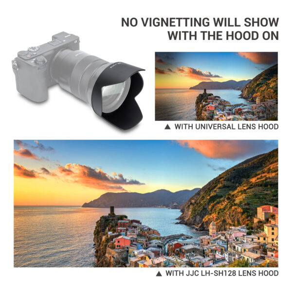 JJC ALC-SH128 Bayonet Reversible Lens Hood Shade for Sony E PZ 18-105mm F4 G OSS Lens,  Replaces ALC-SH128 Lens Hood - Image 5