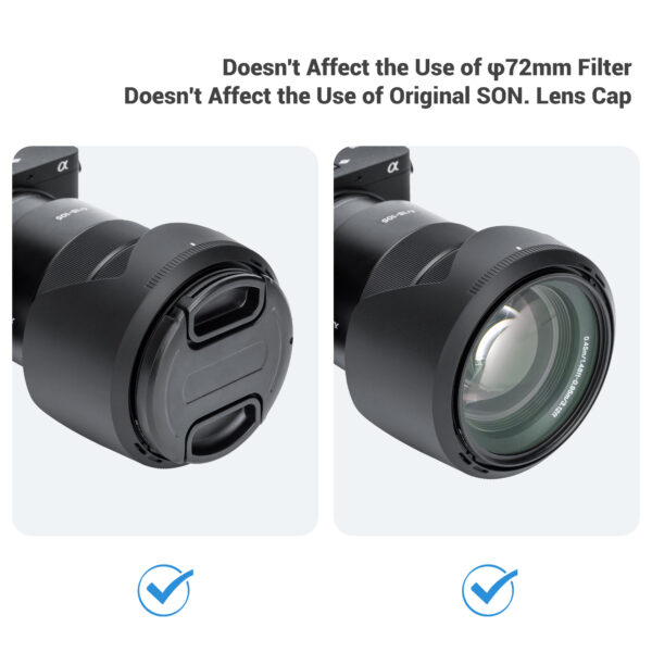 JJC ALC-SH128 Bayonet Reversible Lens Hood Shade for Sony E PZ 18-105mm F4 G OSS Lens,  Replaces ALC-SH128 Lens Hood - Image 6