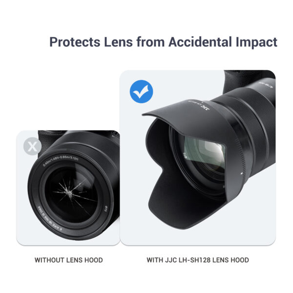 JJC ALC-SH128 Bayonet Reversible Lens Hood Shade for Sony E PZ 18-105mm F4 G OSS Lens,  Replaces ALC-SH128 Lens Hood - Image 7