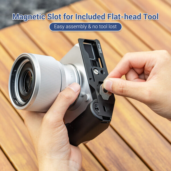 Metal L Handgrip Hand Grip for Sigma BF Handle Compatible with Peak Design Capture Camera Clip- Black - Image 4