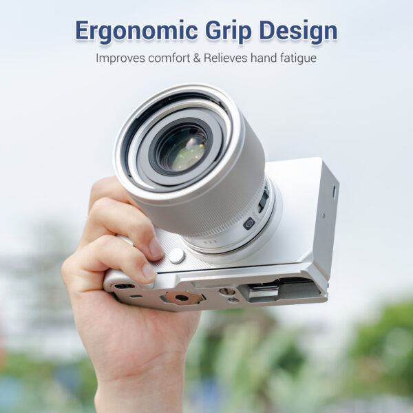 Metal L Handgrip Hand Grip for Sigma BF Handle Compatible with Peak Design Capture Camera Clip- Black - Image 7