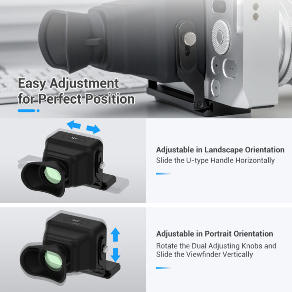 Foldable Camera LCD Viewfinder for Sigma BF, Adjustable 3X Magnification BF Screen Sunshade-Silver - Image 7