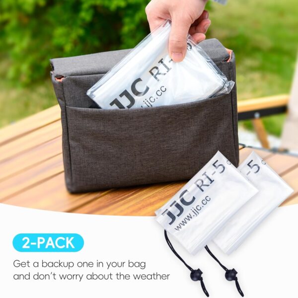 JJC 2Pack Clear Camera Rain Cover for Camera with a Lens up to 18" - Image 4