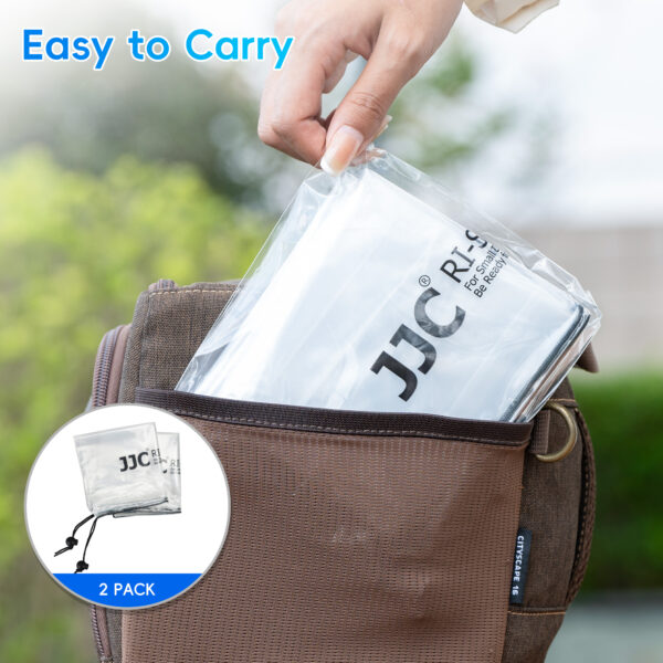 JJC 2 Pack Universal Clear Camera Lens Rain Cover - Image 6
