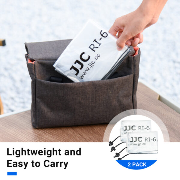 JJC 2Pack Clear Camera Rain Cover for Camera with a flash & a Lens up to 18″ - Image 5