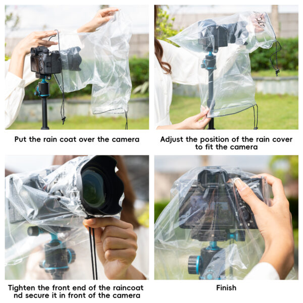 JJC 2 Pack Universal Clear Camera Lens Rain Cover - Image 7
