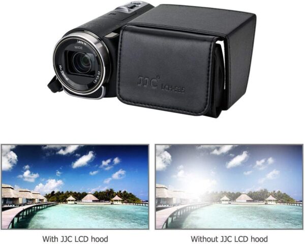 JJC Camcorder 3.5" LCD Screen Hood for Sony FDR-AX700 AX100 PXW-X70 Compatible with Sony Z150 Z90V FS7 Z280 HXR-NX100 NX200 NX80 Works with Canon VIXIA HF G20 G30 G40 GX10 XA30 XA20 XF400 XF200 Fits Panasonic AG-UX180 AG-DVX200 HC-X1000 - Image 5
