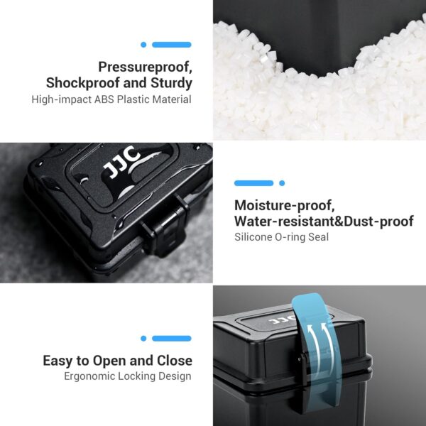 DB-110 LI-92B LI-90B NP-50 Battery and SD Micro SD Card Case, Water-Resistant & Shockproof, Camera Battery Case Holder Storage Box for 4X DB-110/LI-90B/LI-92B/EN-EL19/EN-EL10/NB-13L/NP-BX1/SLB-11A - Image 4