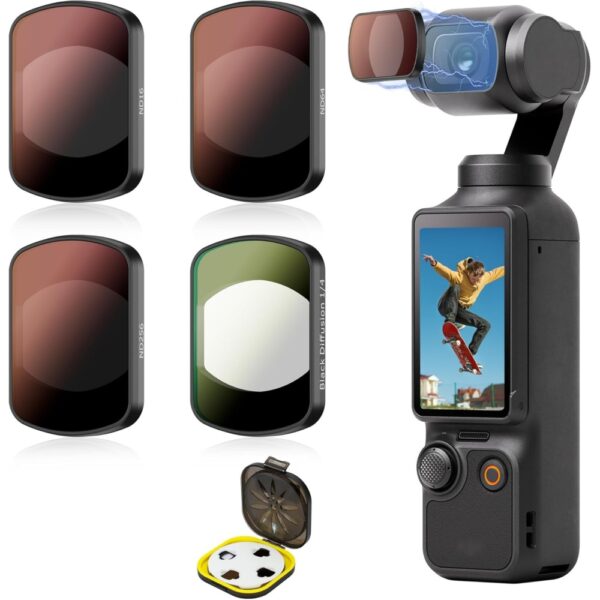 4 Pack Osmo Pocket 3 ND16 ND64 ND256 Black Mist 1/4 Filter Set - Image 2