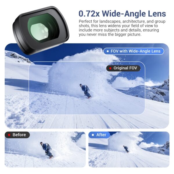 4 Pcs Pocket 3 CPL NDV2-32 Black Mist 1/4 Filter Wide Angle Lens - Image 6