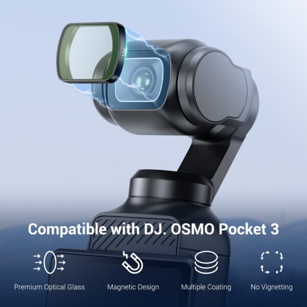 Magnetic DJI Osmo Pocket 3 UV Filter with Storage Case - Image 5