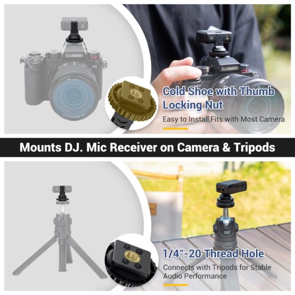 Camera Cold Shoe Adapter for DJI Mic with 1/4" 20(Mic 1 Only) - Image 3