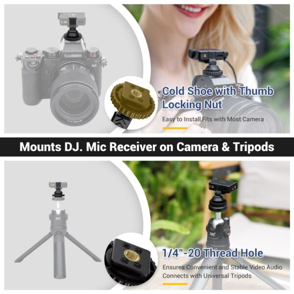 Camera Cold Shoe Adapter DJI Mic Mini & 1/4" 20(Mic Mini Only) - Image 3
