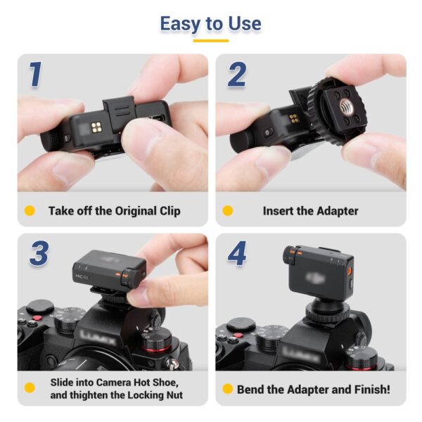 Camera Cold Shoe Adapter DJI Mic Mini & 1/4" 20(Mic Mini Only) - Image 6