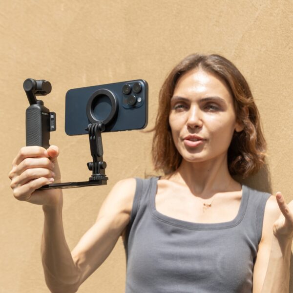 Magnetic DJI Osmo Pocket 3 Phone Holder Mount with 1/4"20 Screw - Image 2