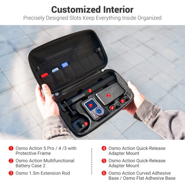 EVA Carrying Case for DJI Osmo Action 5 Pro Adventure Combo - Image 3
