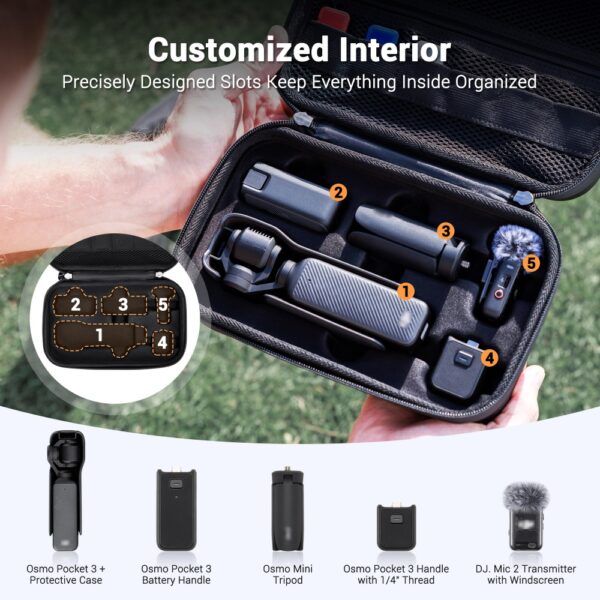 EVA Carrying Case for DJI Osmo Pocket 3 Creator Combo - Image 3