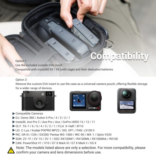 Carrying Case for Insta360 X5 X4 X3 & Battery & Selfie Stick - Image 10