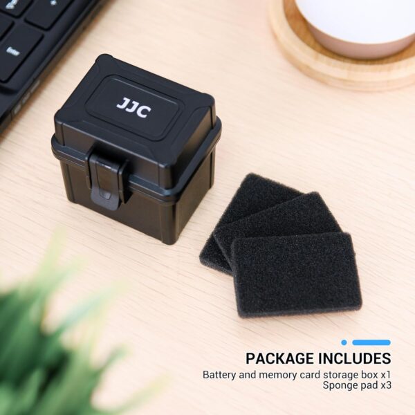 JJC Portable Camera Battery Memory Card Case,Battery Holder Organizer Box for 2x Canon LP-E17 LP-E12 LP-E10 Fuji NP-W126 NP-W235 Nikon EN-EL14A EN-EL25 Sony NP-FZ100 NP-FW50 DMW-BLG10 Battery and More - Image 4