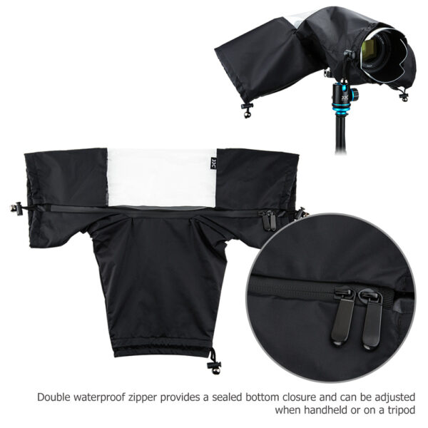 Professional Waterproof Camera Rain Cover Rain Coat for Canon Nikon Sony Fujifilm and More - BLACK - Image 7
