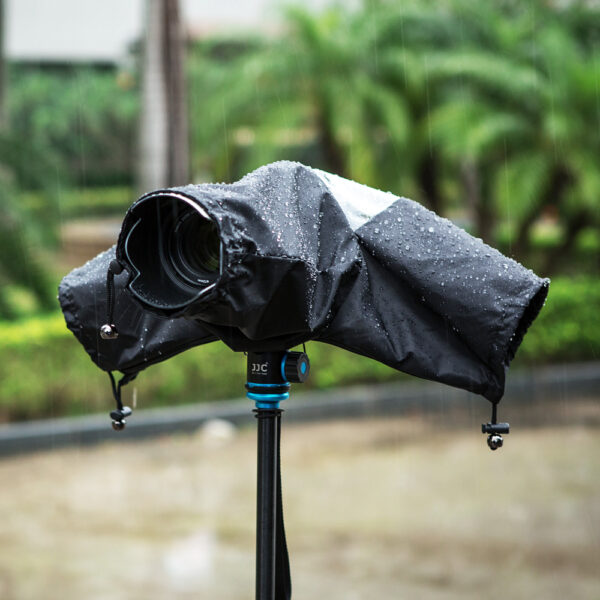 Professional Waterproof Camera Rain Cover Rain Coat for Canon Nikon Sony Fujifilm and More - BLACK - Image 2