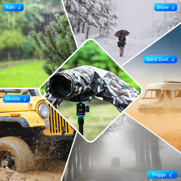 Camera Lens Rain Cover Raincoat Sleeve Gear Camo - Camouflage - Image 6