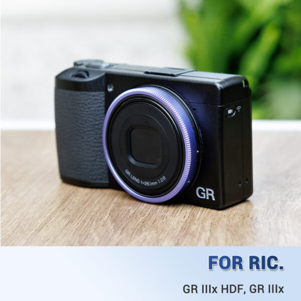 JJC Ricoh GR IIIx GRIIIx GR3x HDF Lens Decoration Ring Cap Accessories Replaces Ricoh GN-2 Ring Cap-Purple - Image 3