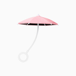 Double Magnetic Car Phone Umbrella,UPF 45+ Magnet Cellphone Sun Shade Shield with 360°Adjustable & Black Anti-UV Coating,Phone Umbrella for Magsafe Car Mount & Smartphone for Driving Anti-Glare PINK