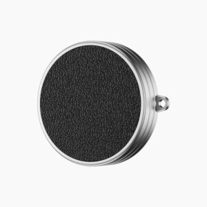 JJC Leather Texture Lens Cap for Fujifilm X Half, Aluminum Anti-Dust Anti-Scratches Lightweight Camera Lens Cover with Soft EVA Interior & Lanyard-Silver