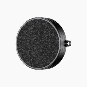 JJC Leather Texture Lens Cap for Fujifilm X Half, Aluminum Anti-Dust Anti-Scratches Lightweight Camera Lens Cover with Soft EVA Interior & Lanyard-Gray