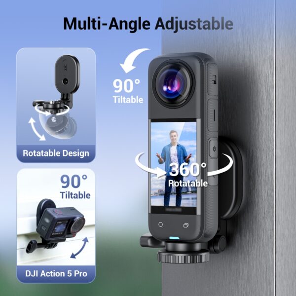 Foldable Magnetic Mount for Action Camera with 1/4" 20 Screw - Image 5