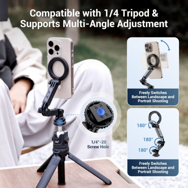 Magnetic Phone Tripod Mount Compatible with Action Camera - Image 7