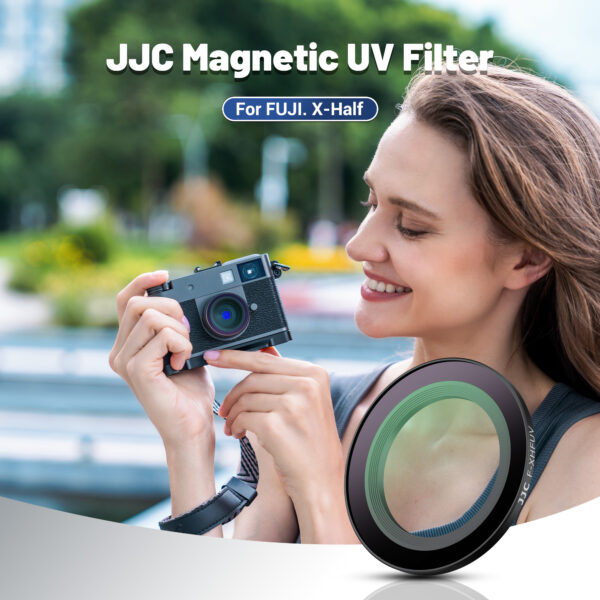JJC Magnetic X Half UV Protective Filter for Fujifilm X Half Camera with Metal Lens Cap,X-half Aluminum Alloy Frame Mulit-Coated UV Ultraviolet Filter 99.25% Light Transmission Water Scratch Resistant - Image 3